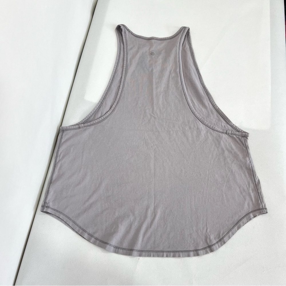 Lululemon Pima Cotton Racerback Tank Top Lavender Sporty Athleisure - Picture 5 of 5
